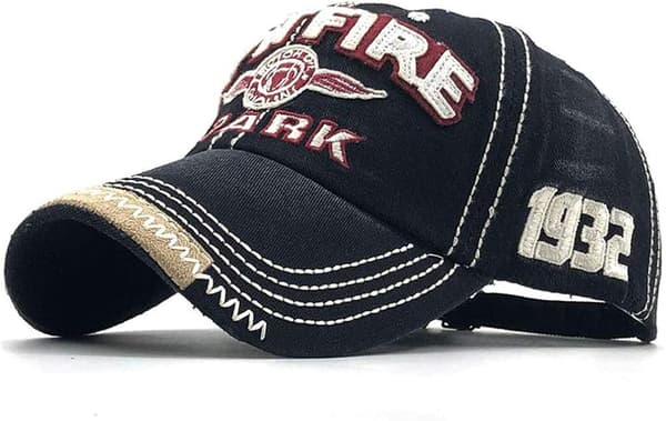 Vintage Baseball Cap Men Spark Letters Cap Snapback Hip Hop Flat