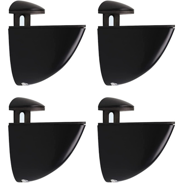 (M)Justerbar Glashyllfäste, 4 stycken Glashyllfästen, Zink-legering Justerbar Glasklämma