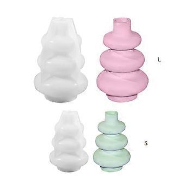 Blomstervase Form Silikone Betonform Rund Form Sukkulent Plantekasse Form Epoxy Resin Form Silikone Pen Holder Form S(S )