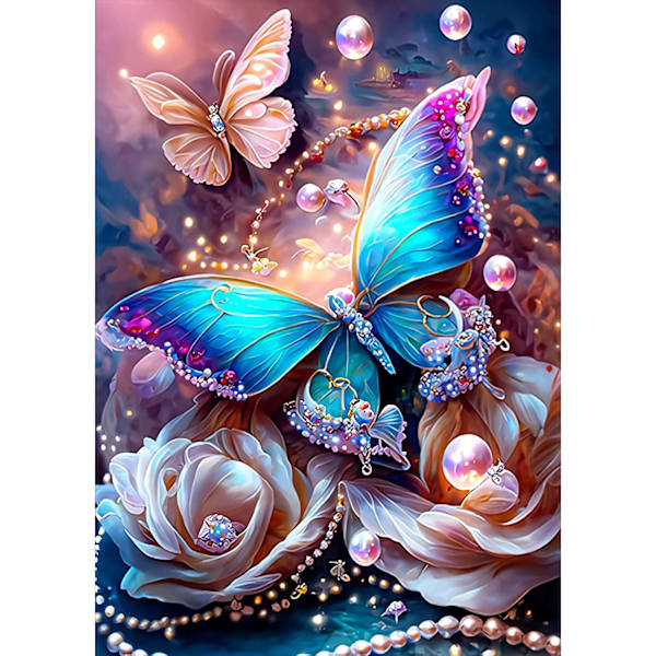 30 x 40 cm ,Timanttimaalaussetti Butterfly Diamond Painting B