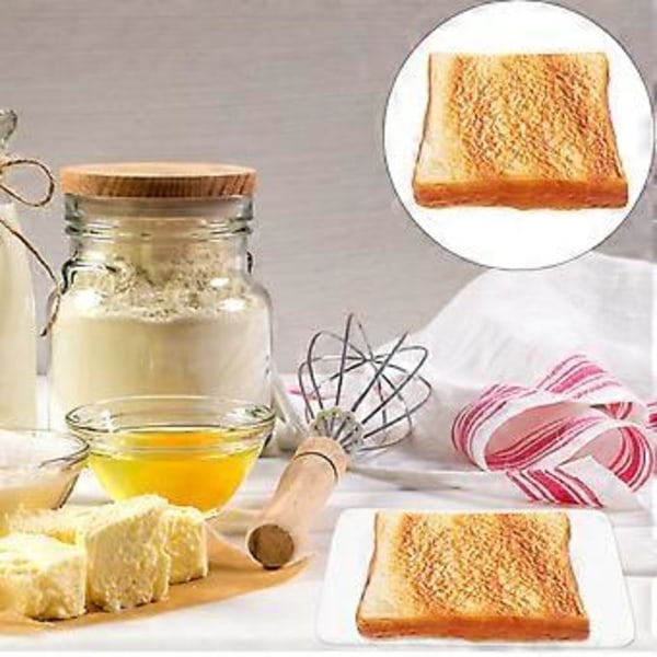 1 st Emuleringsskivad Bröddekoration PU Toast Modell Bageribröd Visningsrekvisita