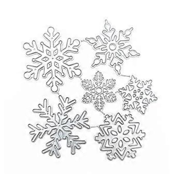 Julklappssnöflingor Metallstansar Schabloner DIY Scrapbooking Album Papperskort Mall Form Prägling Dekoration