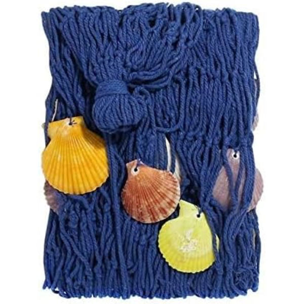 1 kpl sininen, 1M x 2M koristeellinen kalastusverkko, merellinen Välimeri