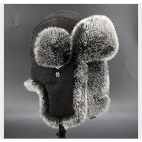 （nior） Unisex Chapka Sweden Faux Fur Trapper Hat Warm Anti Wind Us