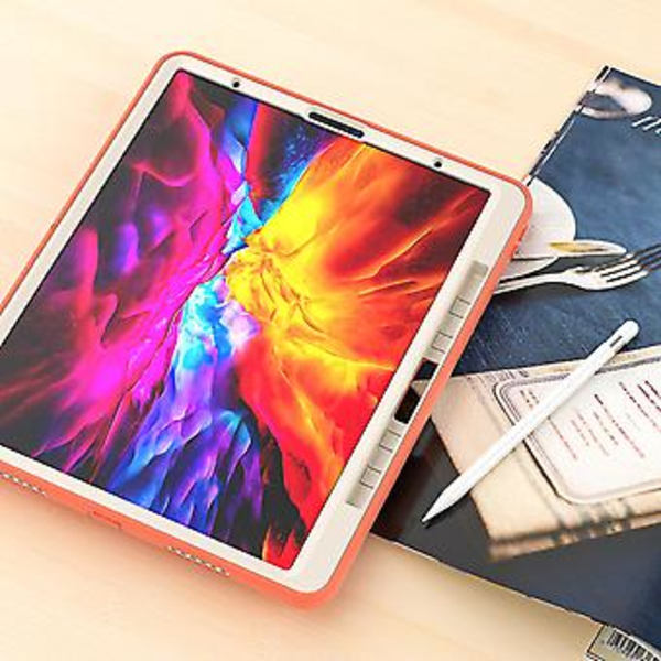 Etui for iPad Pro 12,9 tommer 2020/2018 med roterende stativ, støtsikker, kamerabeskyttelse