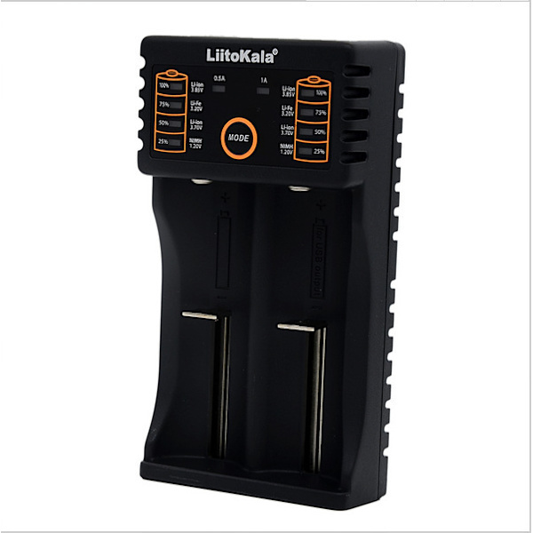 LiitoKala lii-202 Mini USB Multifunktions Batterieladegerät Kompatibel 118650 26650 16340 14500