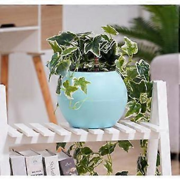 3x Självbevattnande Planteringskärl Blomkrukor & Vattennivåindikator