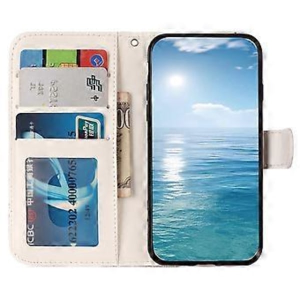 Mobilfodral för Samsung Galaxy S24 med Mönstertryck i Läder, Plånboksdesign, Stativfunktion (Stil G)