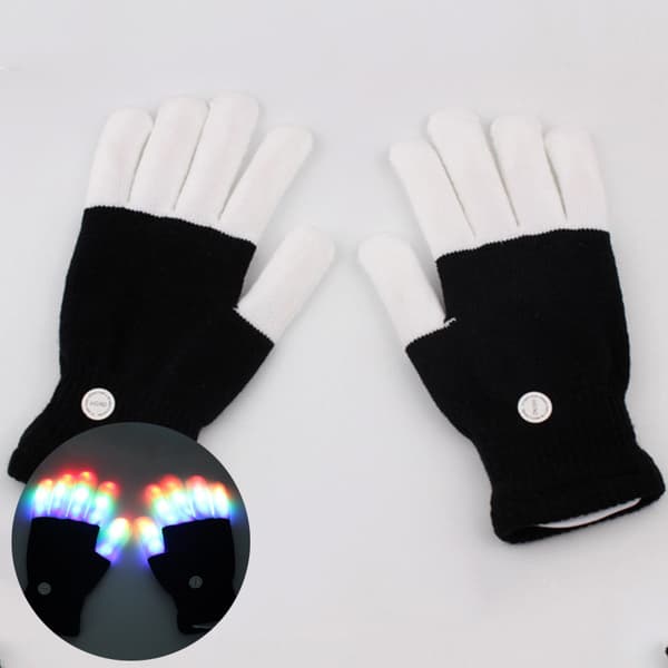 LED-lysende/fargerike hansker, LED Rave Lighting Flashing/Multi Col