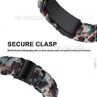 Resin Armbånd Urrem 3 Perler Udskiftning Kompatibel Til Fitbit Versa 3 / Fitbit Sense(Blå)