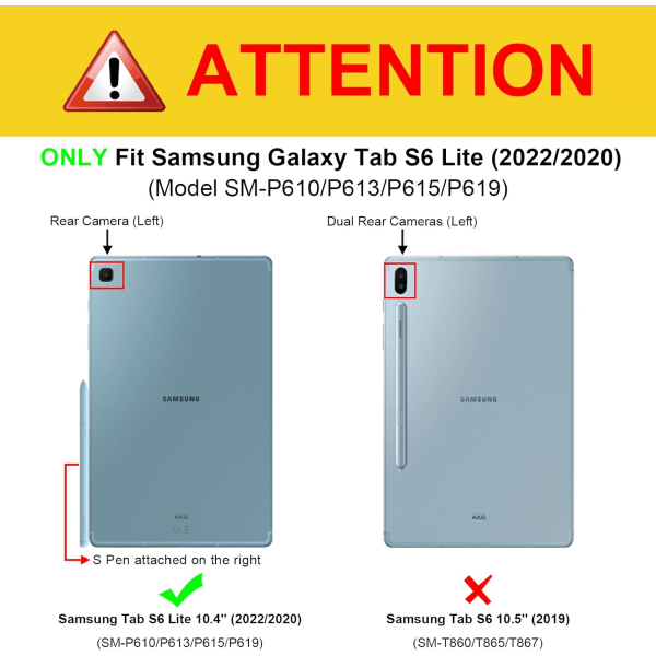 Deksel til Samsung Galaxy Tab S6 Lite 10,4 tommers deksel（style 2）