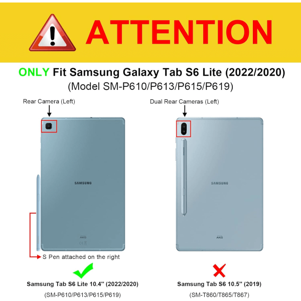 Fodral för Samsung Galaxy Tab S6 Lite 10,4 tum Cover（stil 2）