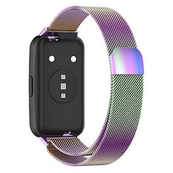 Milan Metalliskt Magnetiskt Armband för Huawei Band 7 / 7 NFC (Färgglatt)