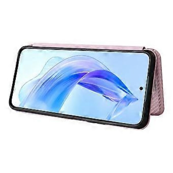 For Honor 90 Lite 5G/X50i 5G Fodral med Kolfiberstruktur, Korthållare, Läder, Stativ