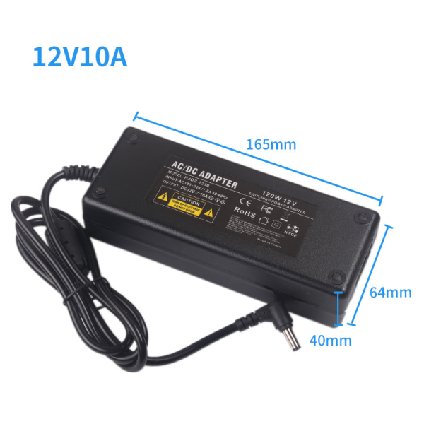 12V10A, 100-240V svansövervakningskamera LED- power