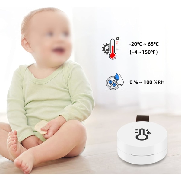 Fugtighedsmåler, elektronisk Bluetooth 5.0 temperaturfugtighedsmåler