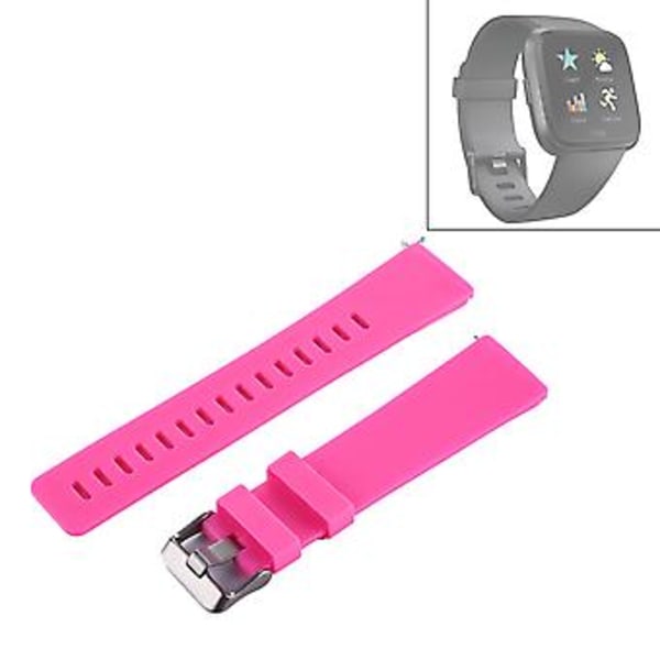 Silikon Urrem til Fitbit Versa / Versa 2 (Magenta)