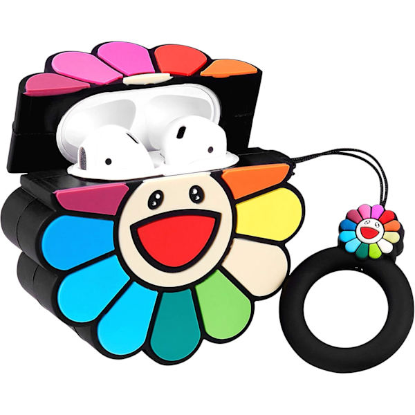 Auringonkukka Airpods 3 -kotelo, Piirretty söpö muodikas tyylikäs Sili