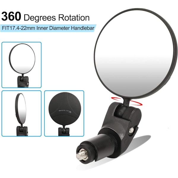 Polkupyörän peilit, High Definition 360° säädettävä ohjaustangon kupera Mi