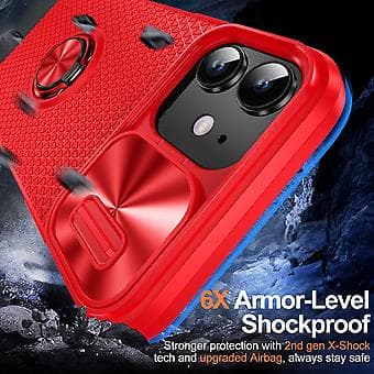 Camshield Telefonfodral För iPhone 14 Plus (Röd)