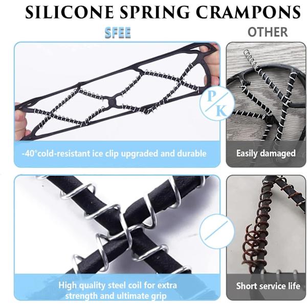 1 par Anti-Slip Crampons, Anti-Slip Sko Is Grippers, Non-Slip Sko Klosser, Non-Slip Traction Clea