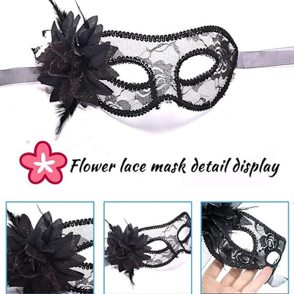Lady of Luck Metal Mask - Smuk, behagelig og delikat pasform til ulvekvinden - Maske til fest og karneval