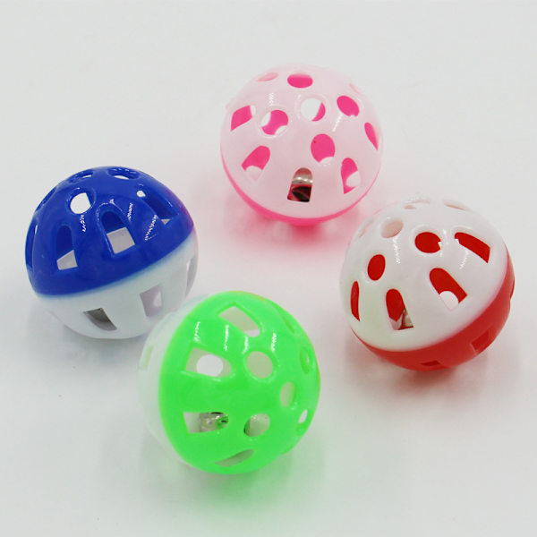 Blå dröm 48 st 4 cm plast katt jingle bollar katt leksak