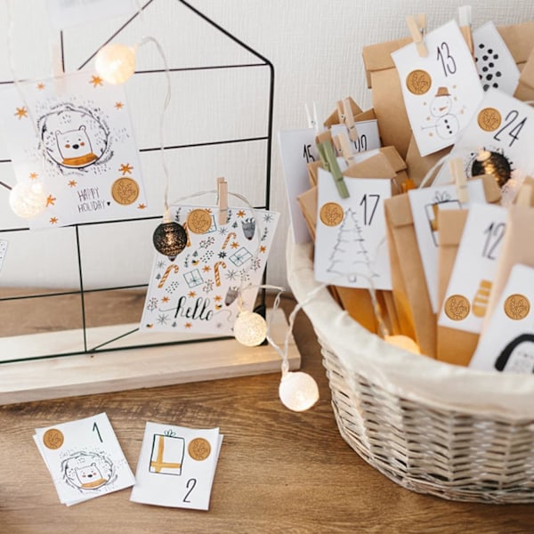 10 stk. forseglingsstempel i voks, gullvoksforseglingsetiketter for vokskonvolutt