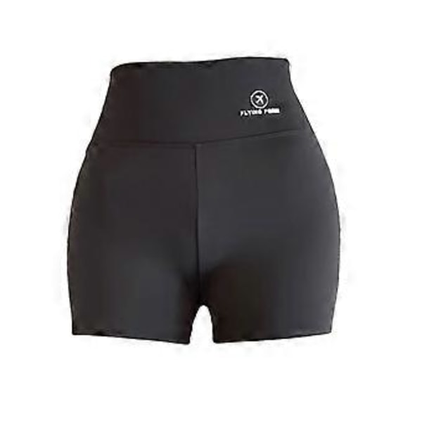 Bekväma Biker Shorts för Kvinnor med Fickor Högmidjade Yogabyxor Nya (L Grå)