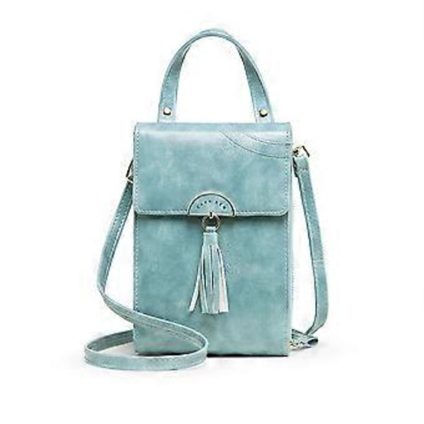 Tassel Trend Messenger Bag Justerbara Axelremmar Crossbody Design för Dejting (Ljusblå)