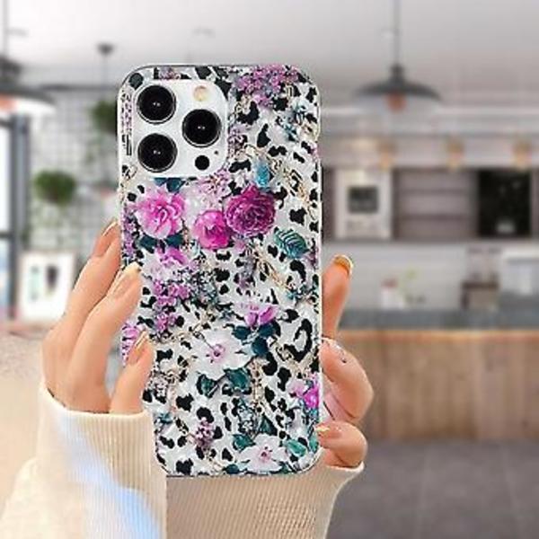 Til iPhone 15 Pro Imd Shell Mønster Tpu Telefon Cover (Leopard Blomst)