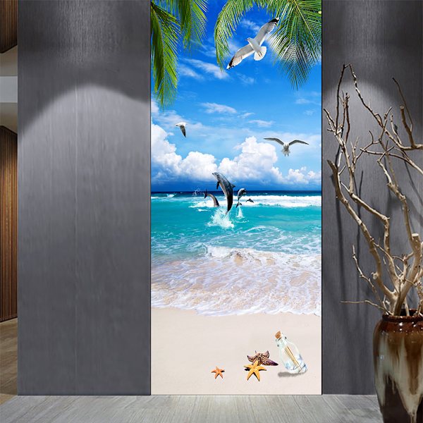 (38.5*200cm*2stk) 3D-effekt plakat dørklistremerke 42