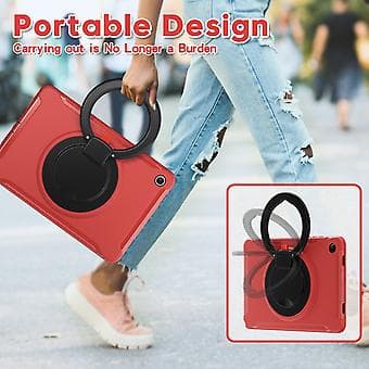 TPU + PC Beskyttende Tablet Etui Til Samsung Galaxy Tab A9+ (Rød)