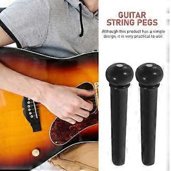 6 stk. Gitarbro Pins Plugger Akustisk Gitarstreng Pins Gitarstreng Stemmeplugger Gitarutstyr