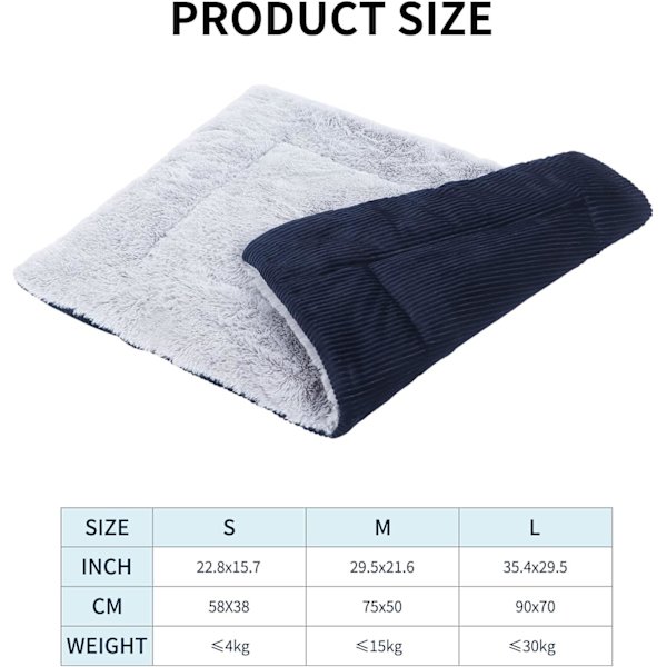 Koiran patja, lemmikkipatja, koiran peitto (L(90 X 70CM), Wick Dark