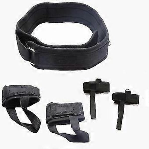 Bounce Trainer Fitness Motståndsband Boxningsdräkt Latex Tub Spänningsrep Ben Midjetränare-f(140 Pounds Svart)