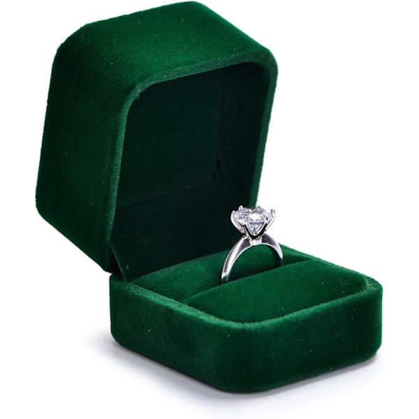 Vert Foncé Velours Boîte à Bijoux en Haut de Gamme Boîte Cadeau