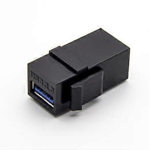 2 st USB 3.0 A Hon till A Hon Förlängnings Keystone Jack Koppling Adapter Konverterare (Vit)