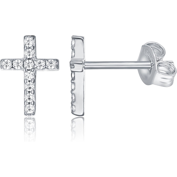 2 set 14K guldpläterade flickors örhängen i sterling silver | Pave Cubic*