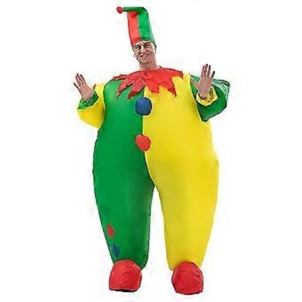 Uppblåsbar Rolig Karaktär Cosplay Kostym, Unisex Vuxna Halloweenfest Blås Upp Maskeradkostym -NMAOV( Clown)