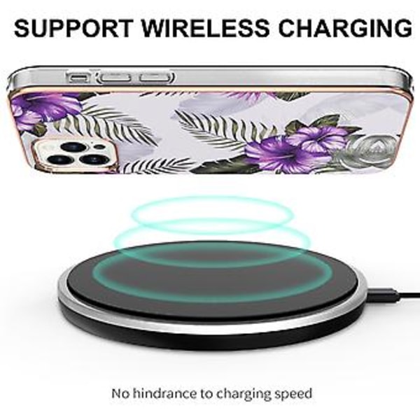 Elektroplettert TPU-etui for iPhone 15 Pro Max (Lilla)