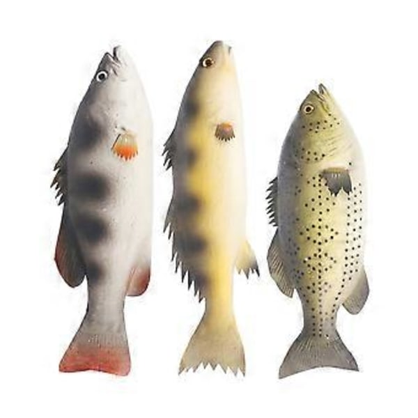 3 stk. Simulationsfisk PU Fiskemodel Fotografering Fiskerekvisit Falsk Fiskedekor Fiskepynt
