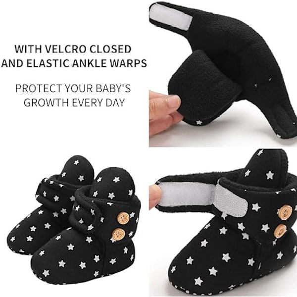 Baby flicka pojke tofflor stövlar fleece sock skor päls ankel stövlar baby första steg skor