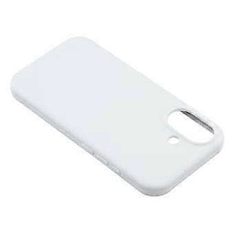 Kompatibelt skal för iPhone 16, solid silikon, stöttåligt mobilskal (Vit)