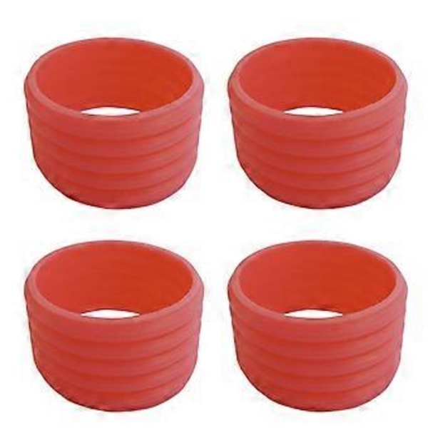 4 stk Tennis Racket Grip Fix Ringer Myke Silikon Elastiske Racket Håndtak Gummiring Sportsutstyr (Macaron Pulver)