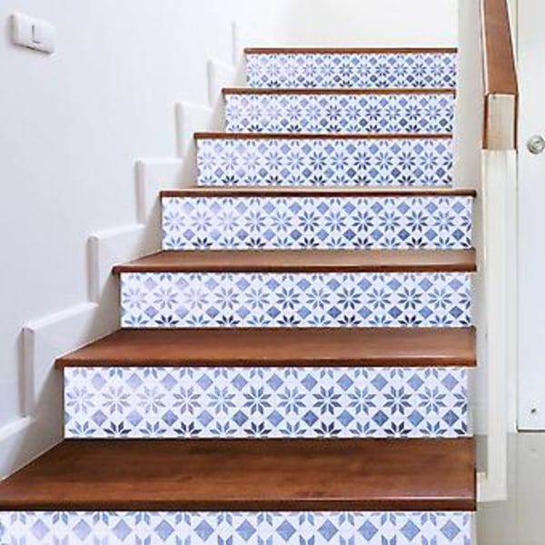 6 kpl keraamisia laattatarroja portaisiin, irrotettava portaiden sisustus kotiin, toimistoon ja hotelliin