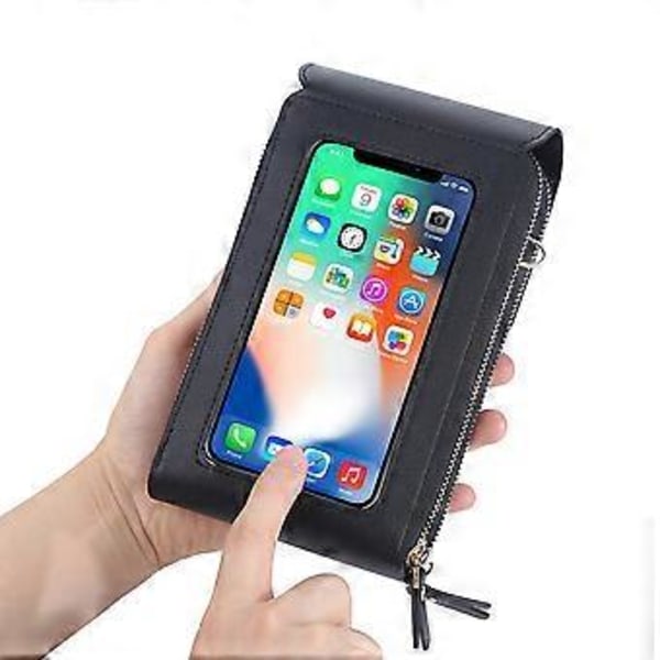 Mobiltelefon Touchscreen-fodral för upphängning med justerbar axelrem, för kontorsarbete (Blå)