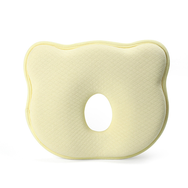 Gul Børnepude, Hukommelsesskum Rejsepude, Baby Hovedform, C