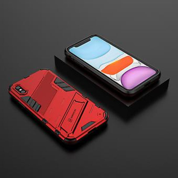 PC + TPU støtsikker etui for iPhone X / XS (Rød)