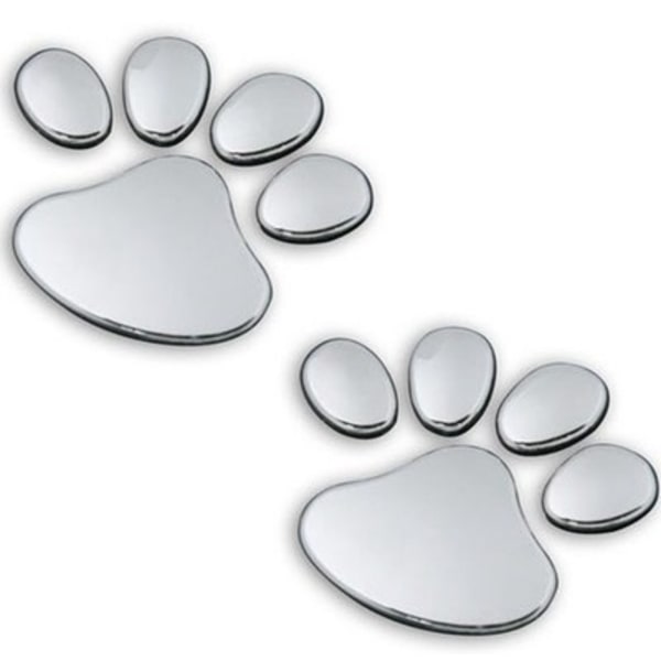 4 sæt Universal Pvc Hundepot Aftryk Mærkat Bil Emblem Dekal